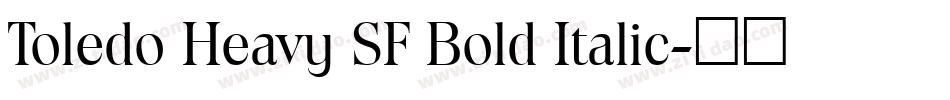 Toledo Heavy SF Bold Italic字体转换